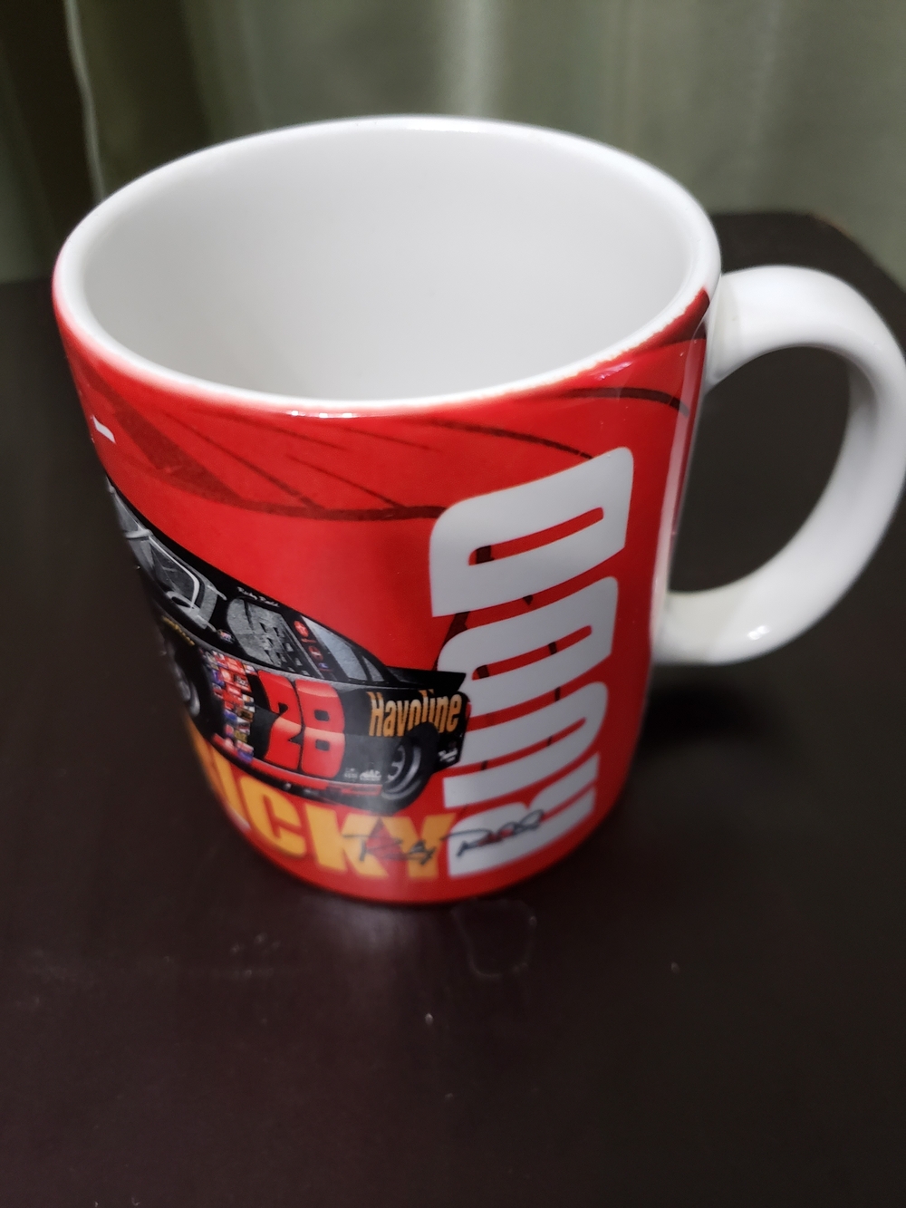 NASCAR Ricky Rudd #28 Texaco Havoline Red Ceramic Mug
